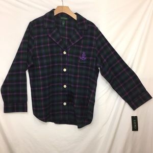 Polo Ralph Lauren flannel pajama shirt new tag